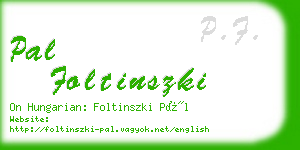 pal foltinszki business card